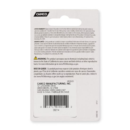 CAMCO CAM LOCK (WATER HEATER) SS 2/CARD - 09214