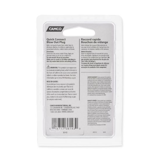 CAMCO BLOW OUT PLUG  QUICK CONN - 36143