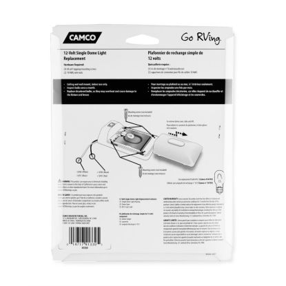 CAMCO SINGLE DOME LIGHT - 41330