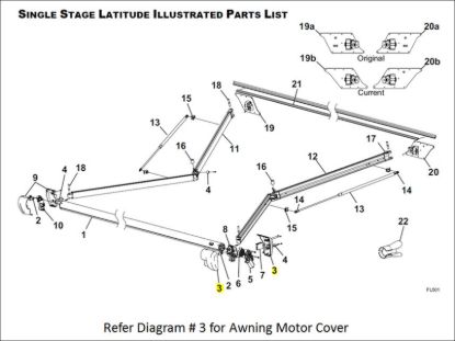 CAREFREE/CO. KIT MOTOR COVER LAT WHT - R001783005