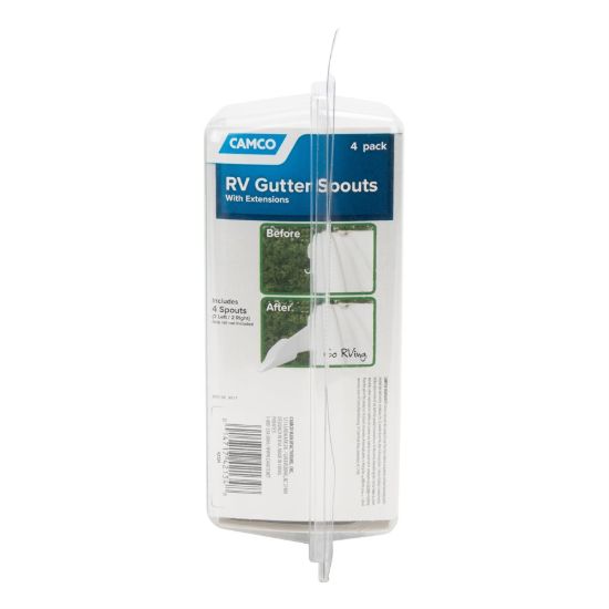 CAMCO GUTTER SPOUT EXT WHT 4/CD - 42134