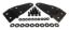 CROWN AUTO HOOD HINGE SET BLACK SS - RT34095