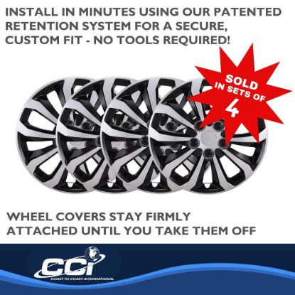 COAST2COAST WC 10 SPOKE  SIL/BLK 14'  SET OF 4 - 106114SB