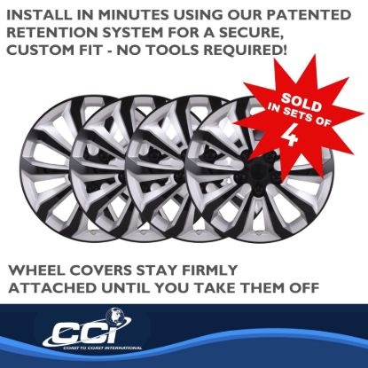 COAST2COAST WC 10 SPOKE  SIL/BLK 15'  SET OF 4 - 106115SB