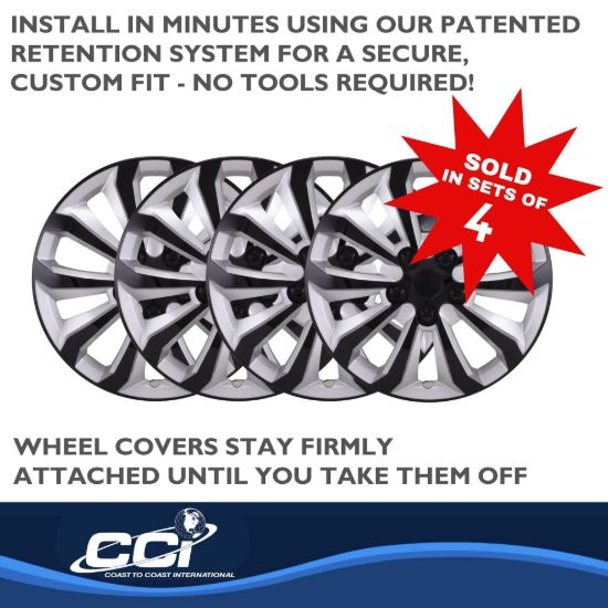 COAST2COAST WC 10 SPOKE  SIL/BLK 15'  SET OF 4 - 106115SB