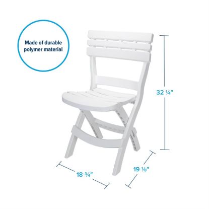 CAMCO FOLDING TABLE AND CHAIRS SET  WHITE - 51640