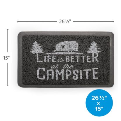 CAMCO LIBATC  SCRUB RUG  GREY/WHITE  SMAL - 53200