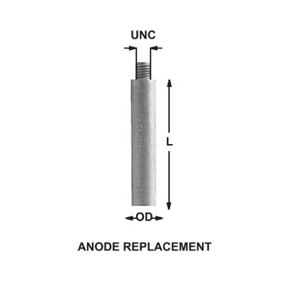 CMP GROUP PENCIL ANODES CME 3 Z (1/2 UNC X 3/ - CMEZ3