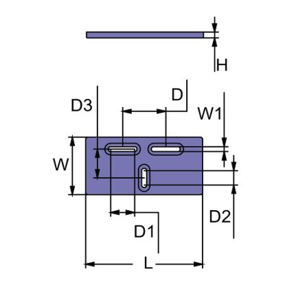 CMP GROUP HULL PLATE DIVER BOLT-ON 3-SLOT AL - CMZ10A