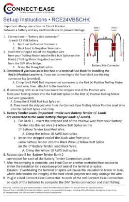 CONNECT EASE 24V TROLLING MOTOR SEPARA - CE24VB5CHK