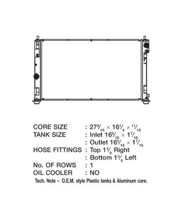 CSF RADIATOR CHRYSLER 200 - 3415