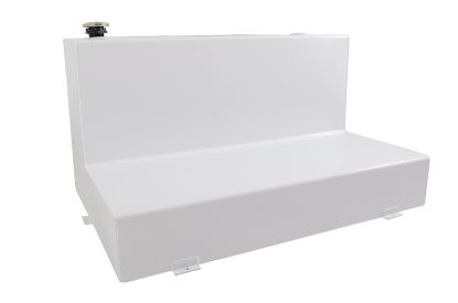 DEE ZEE AUXILLIARY TANK L-SHAPE WHITE STEEL - DZ92747XS