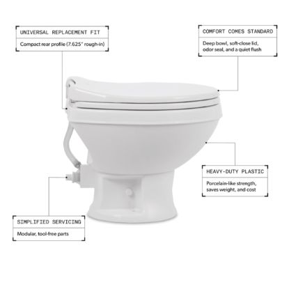 DOMETIC TOILET  401 WHT LOW - 9610008278