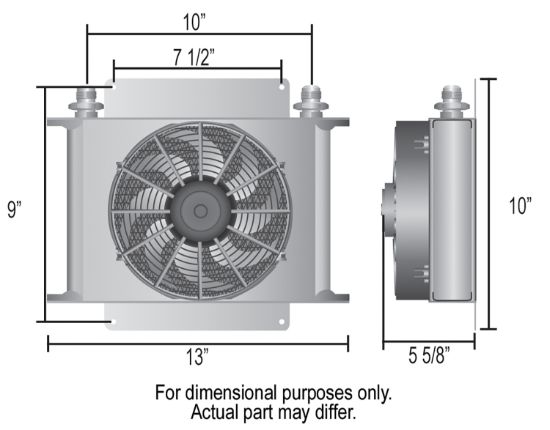 DERALE HYPERCOOL 13 X 10X5 AN-8 - 15860