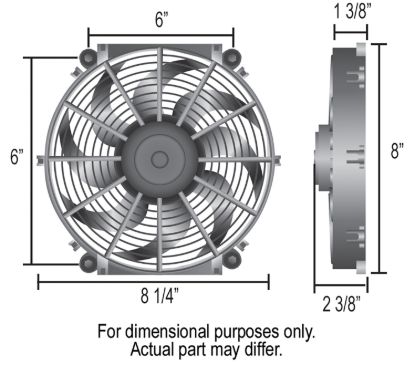 DERALE 8' ELECTRIC FAN - 16508