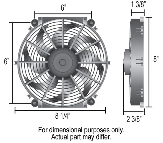 DERALE 8' ELECTRIC FAN - 16508