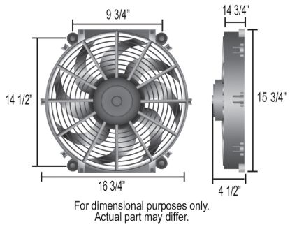 DERALE 16IN TORNADO ELECTRIC FAN - 16626