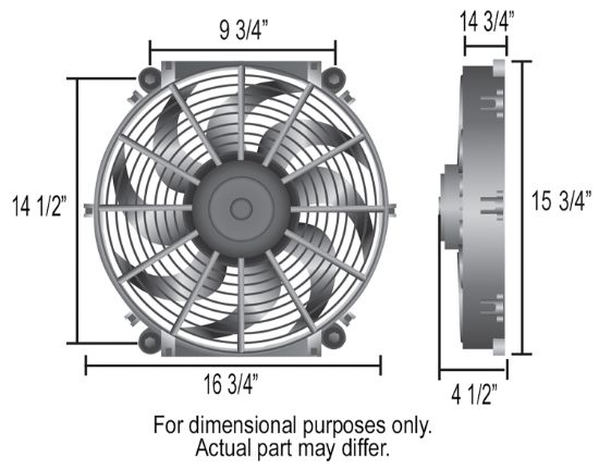 DERALE 16IN TORNADO ELECTRIC FAN - 16626