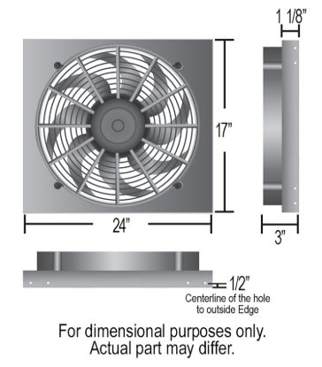 DERALE RAD FAN/ALUMINUM SHROUD - 16828