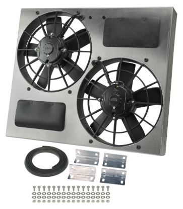 DERALE DUAL RAD FAN/ALUMINUM SHR - 16830