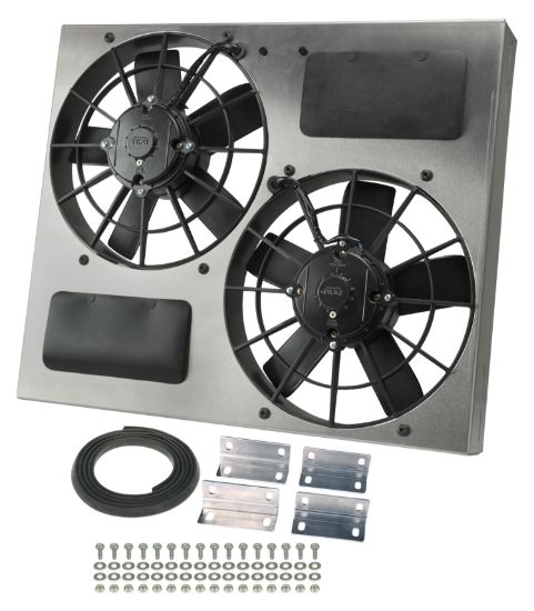 DERALE DUAL RAD FAN/ALUMINUM SHR - 16830