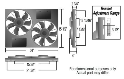 DERALE HIGH 0UT PUT RAD FAN - 16831
