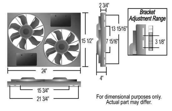 DERALE HIGH 0UT PUT RAD FAN - 16831