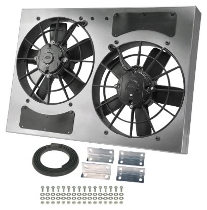 DERALE DUAL RAD FAN/ALUMINUM SHR - 16833