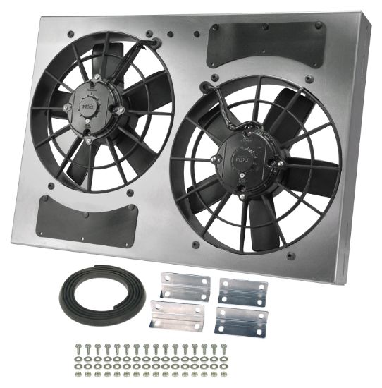 DERALE DUAL RAD FAN/ALUMINUM SHR - 16833