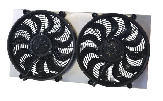 DERALE DUAL RAD FAN/ALUMINUM SHROUD ASSEMB - 16843