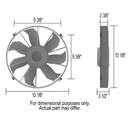 DERALE 13' HO EXTREME RAD FAN - 16924