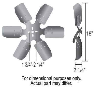 DERALE 18' RIG FAN W/STLBLD STD - 17318