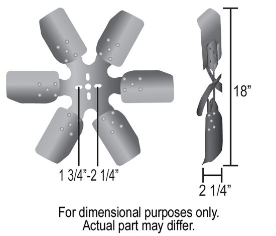 DERALE 18' RIG FAN W/STLBLD STD - 17318