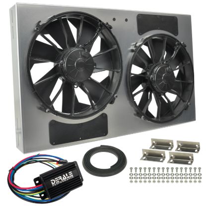 DERALE PWM DUAL RAD FAN/ALUMINUM - 66838