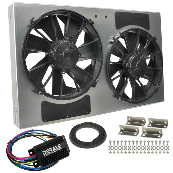 DERALE PWM DUAL RAD FAN/ALUMINUM - 66838
