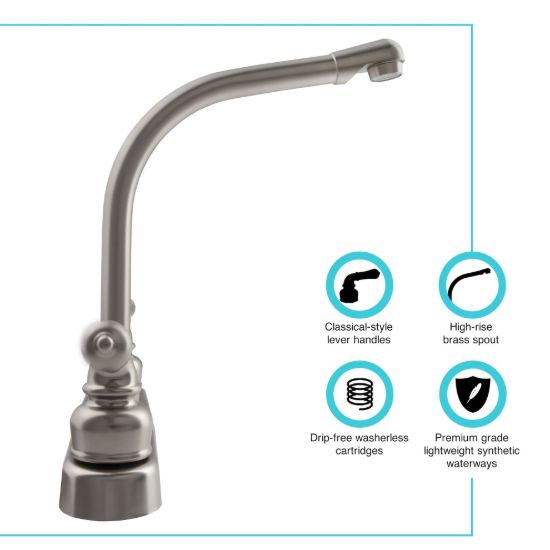 DURA FAUCET HI-RISE RV KITCHEN FAUCET - DFPK210CSN