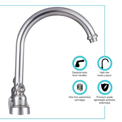 DURA FAUCET NON-METALLIC HI-RISE RV - DFPK340LSN