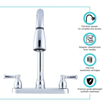 DURA FAUCET NON-METALLIC DUAL LEVER - DFPK350LCP