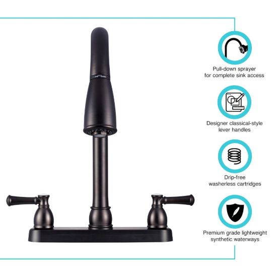 DURA FAUCET NON-METALLIC DUAL LEVER - DFPK350LVB