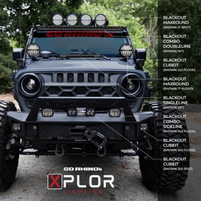 GO RHINO BLACK OUT SERIES LIGHTS - 42' DOUBL - 4004011CDS