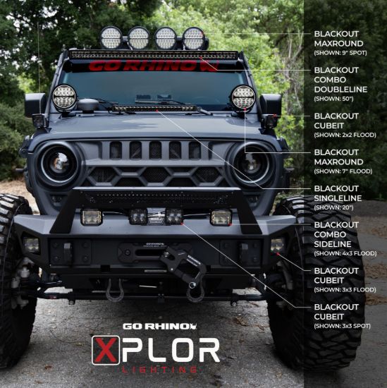 GO RHINO BLACK OUT SERIES LIGHTS - 42' DOUBL - 4004011CDS