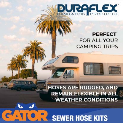 DURAFLEX GATOR SEWER HOSE KIT  15'  WIRE RIB - 22003