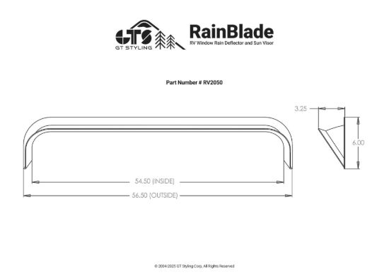 GT STYLING RAINBLADE FITS 50-54 IN. FRAME - RV2050