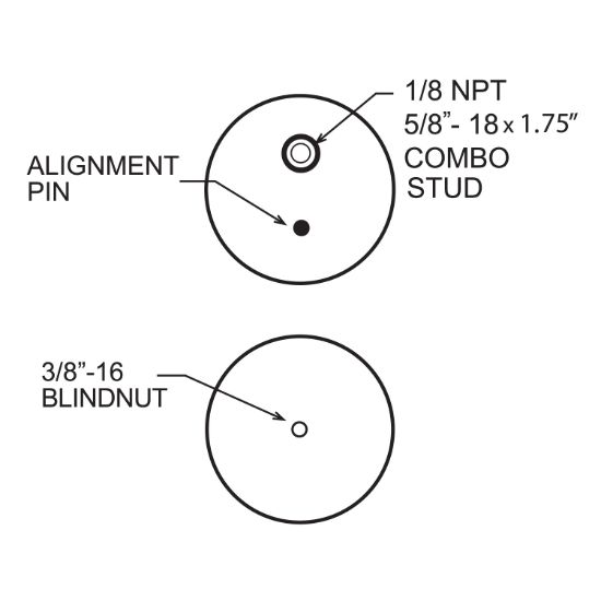 FIRESTONE TALL5/8CMBO STUD3/8 B-NUT - 6410