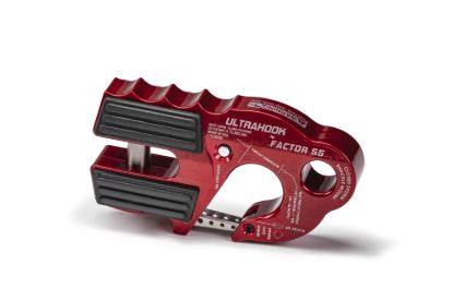 FACTOR 55 WINCH HOOK W/SHACKLE MOUNT-RED - 0025001