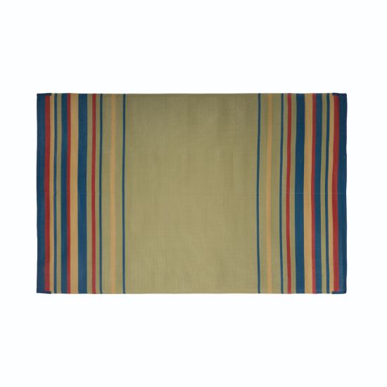 FAULKNER MAT STRIPED 8X20 BLUE/BRICK/BGE/GRN - 68847