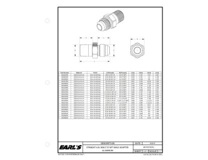 EARL'S ST #6 TO 1/4 NPT ADPTR EA - 981606