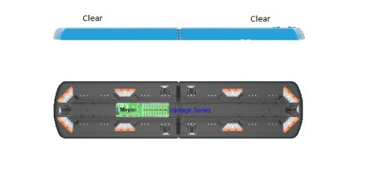 ECCO ELECT 48' LED LIGHTBAR - 8 AMBER MODULES - 1250115ES