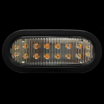 ECCO ELECT LEDFLASHER OVAL 12-24VDC AMB/BLU LE - 3965AB