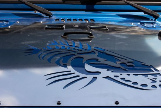 FISHBONE JK BLACK HOOD LOUVER (13-18) - FB31134